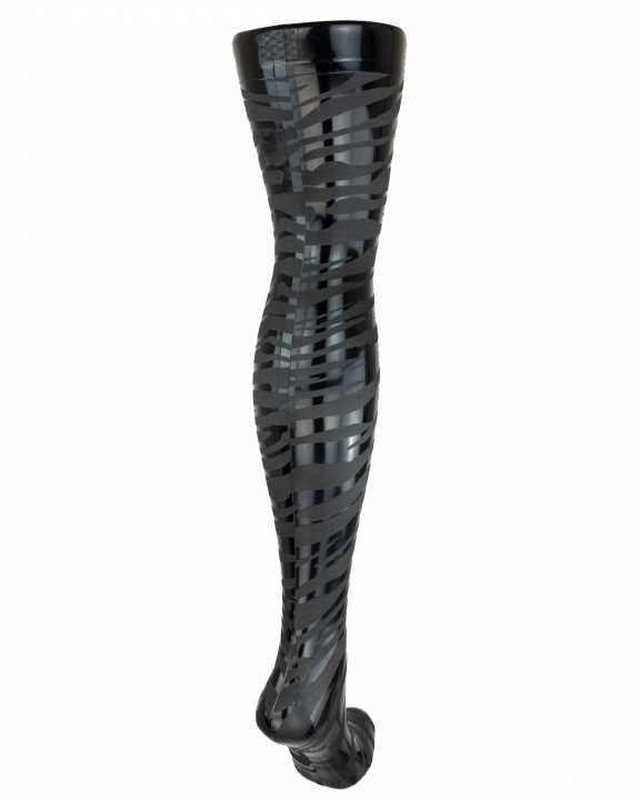 Stockings TIGER easy-to-dress Laser Latex Edition black made by rubbertech-clothging.com